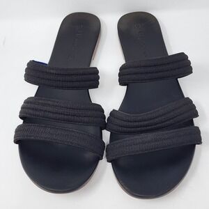 Rothy's Triple Band‎ Sandals Stretch Slides Women's Size 9.5 Black